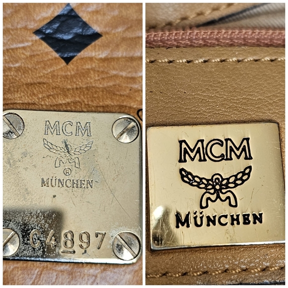 MCM Visetos Cognac Handbag/Shoulder bag Brown - Picture 4 of 13